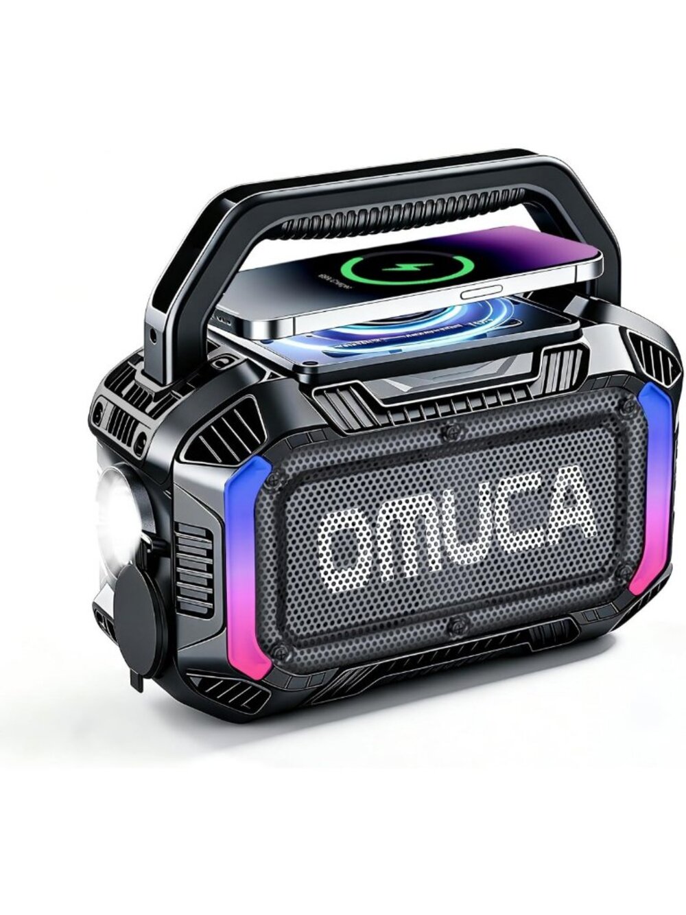 Portable 40W Bluetooth Speakers, Waterproof & Floatable, 20H Playtime, RGB Light